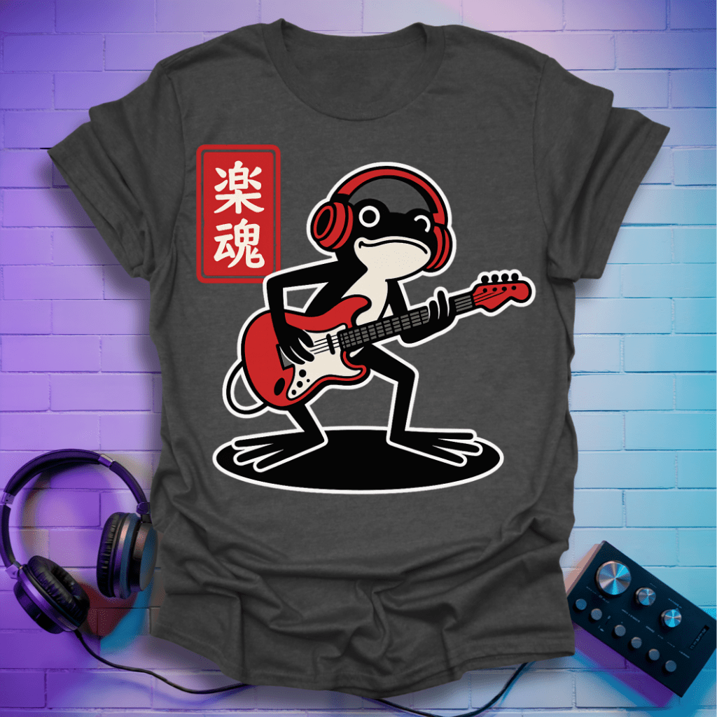 Ribbit and Roll – Frog Playing Guitar T-Shirt
