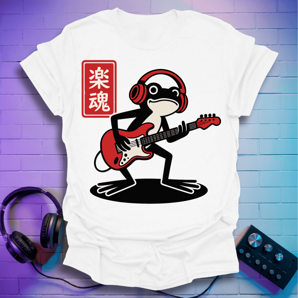 Ribbit and Roll – Frog Playing Guitar T-Shirt