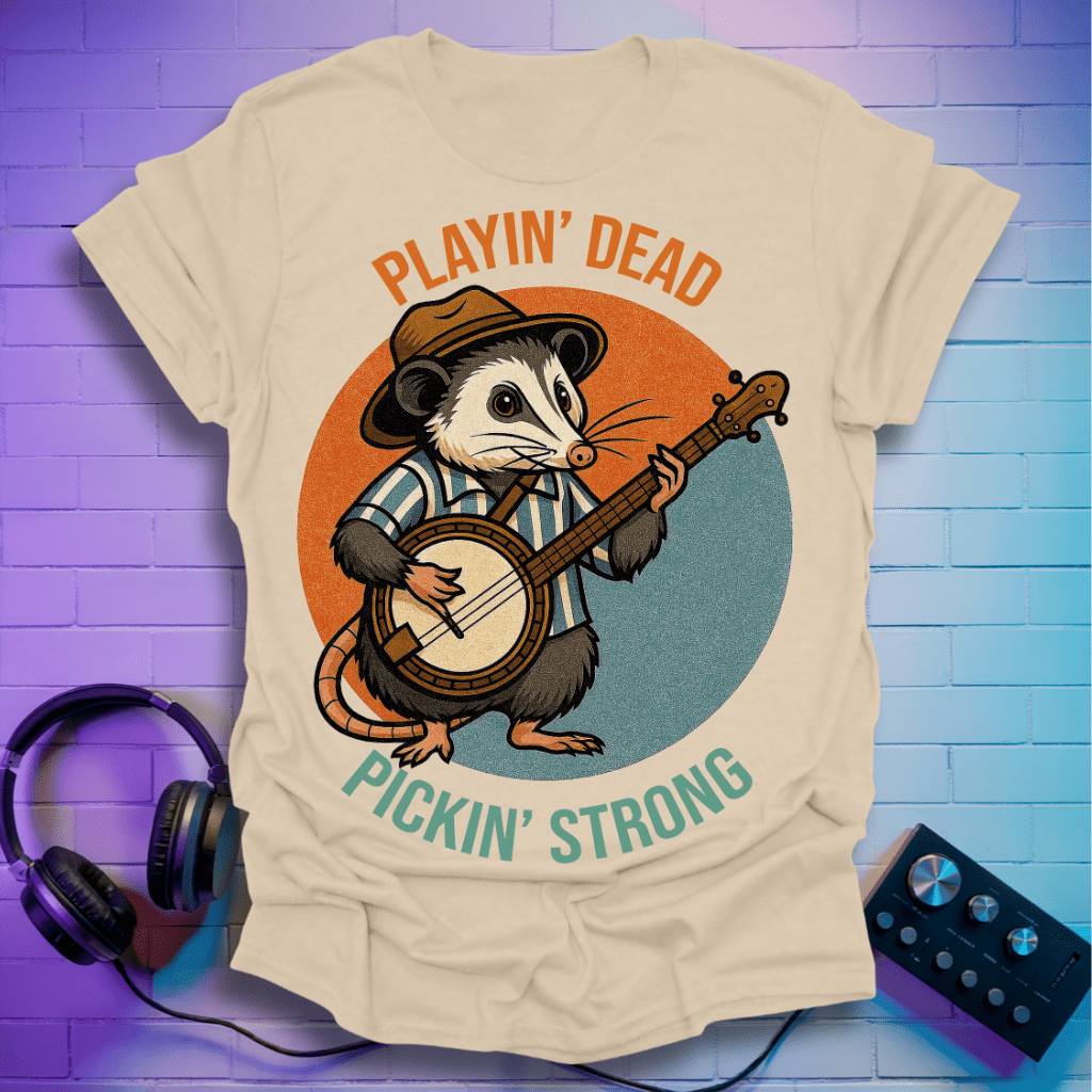 Playin’ Dead, Pickin’ Strong – The Banjo Possum Tee