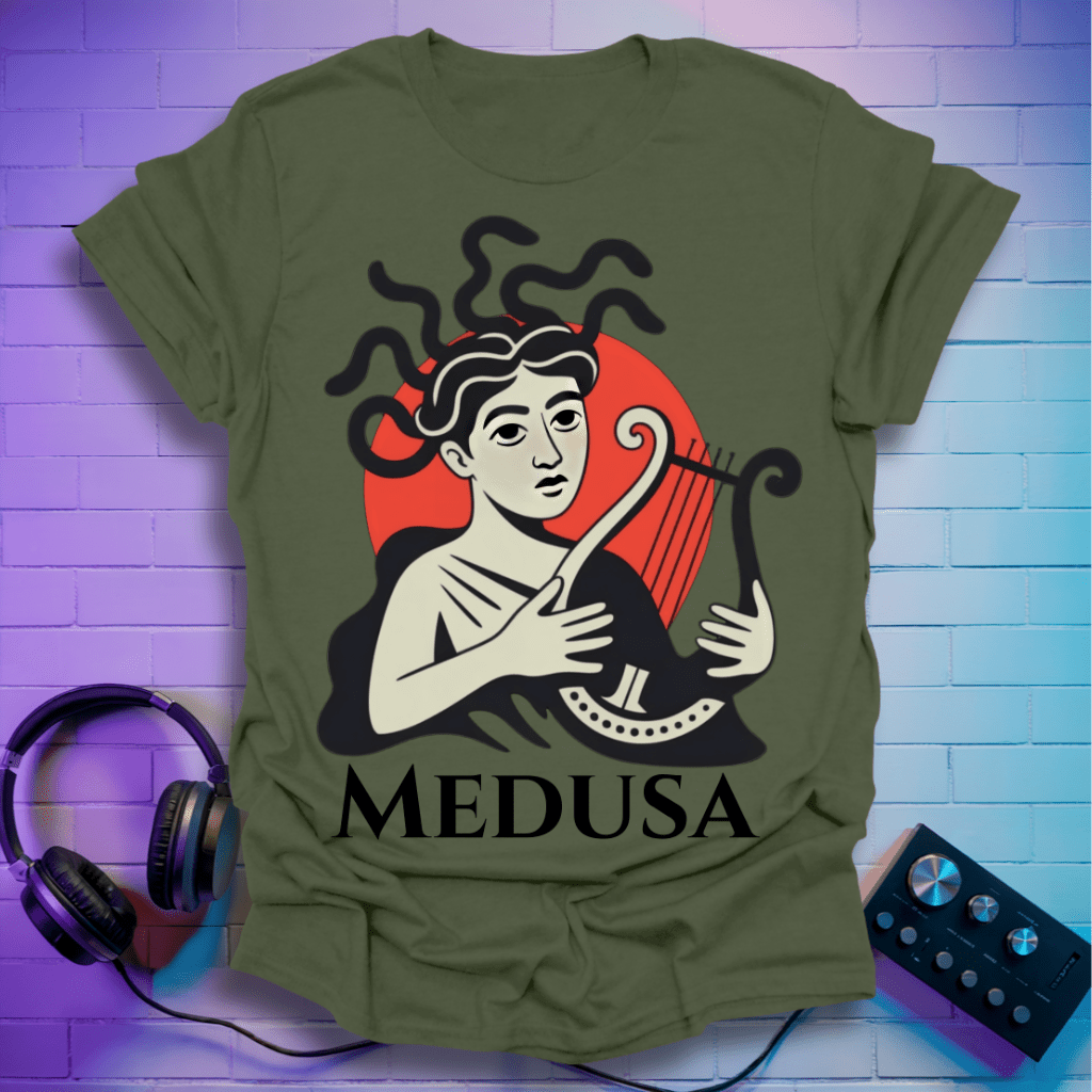 Harp of Medusa – Greek Mythology T-Shirt