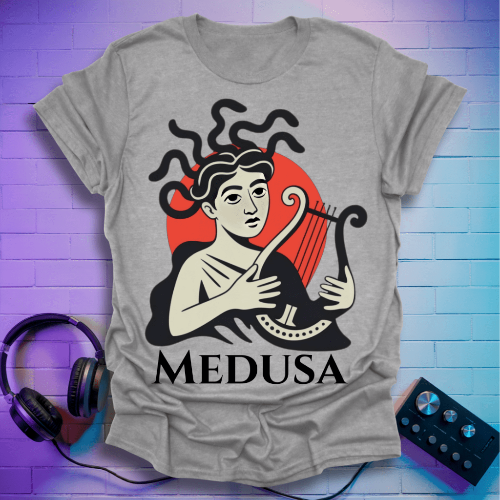 Harp of Medusa – Greek Mythology T-Shirt