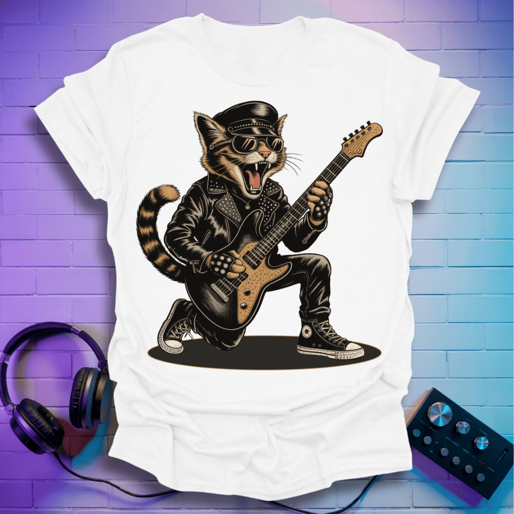 Metal Cat Guitarist T-Shirt