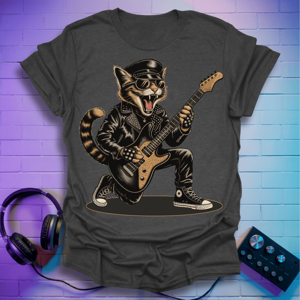 Metal Cat Guitarist T-Shirt