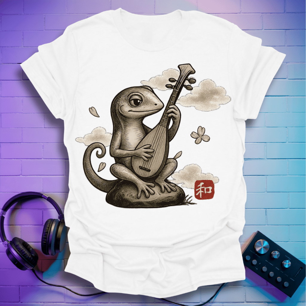 The Zen Lizard Pipa Player T-Shirt