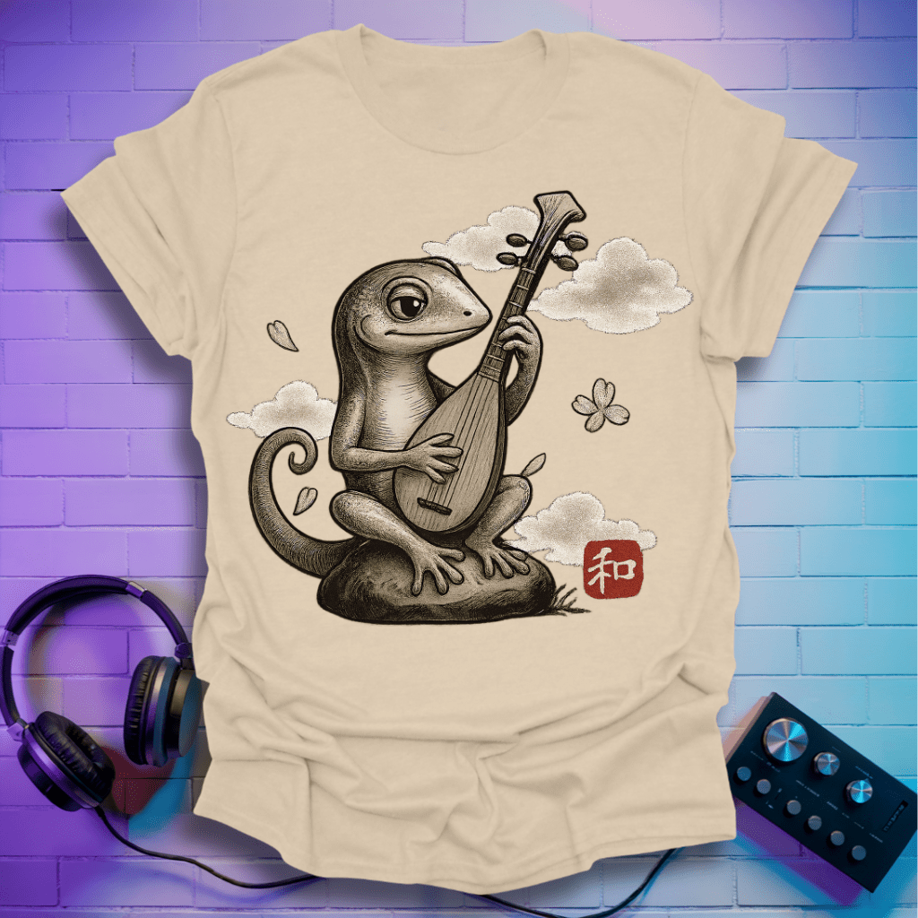 The Zen Lizard Pipa Player T-Shirt