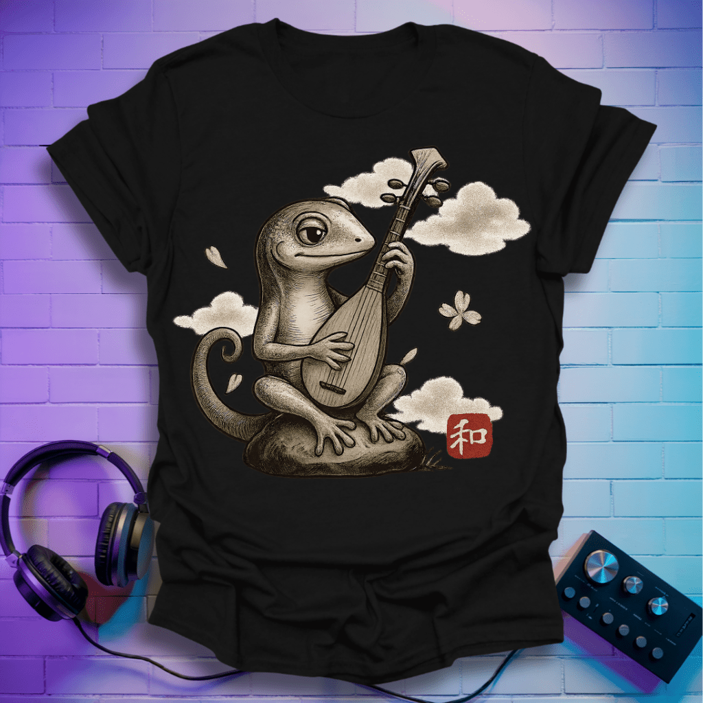The Zen Lizard Pipa Player T-Shirt