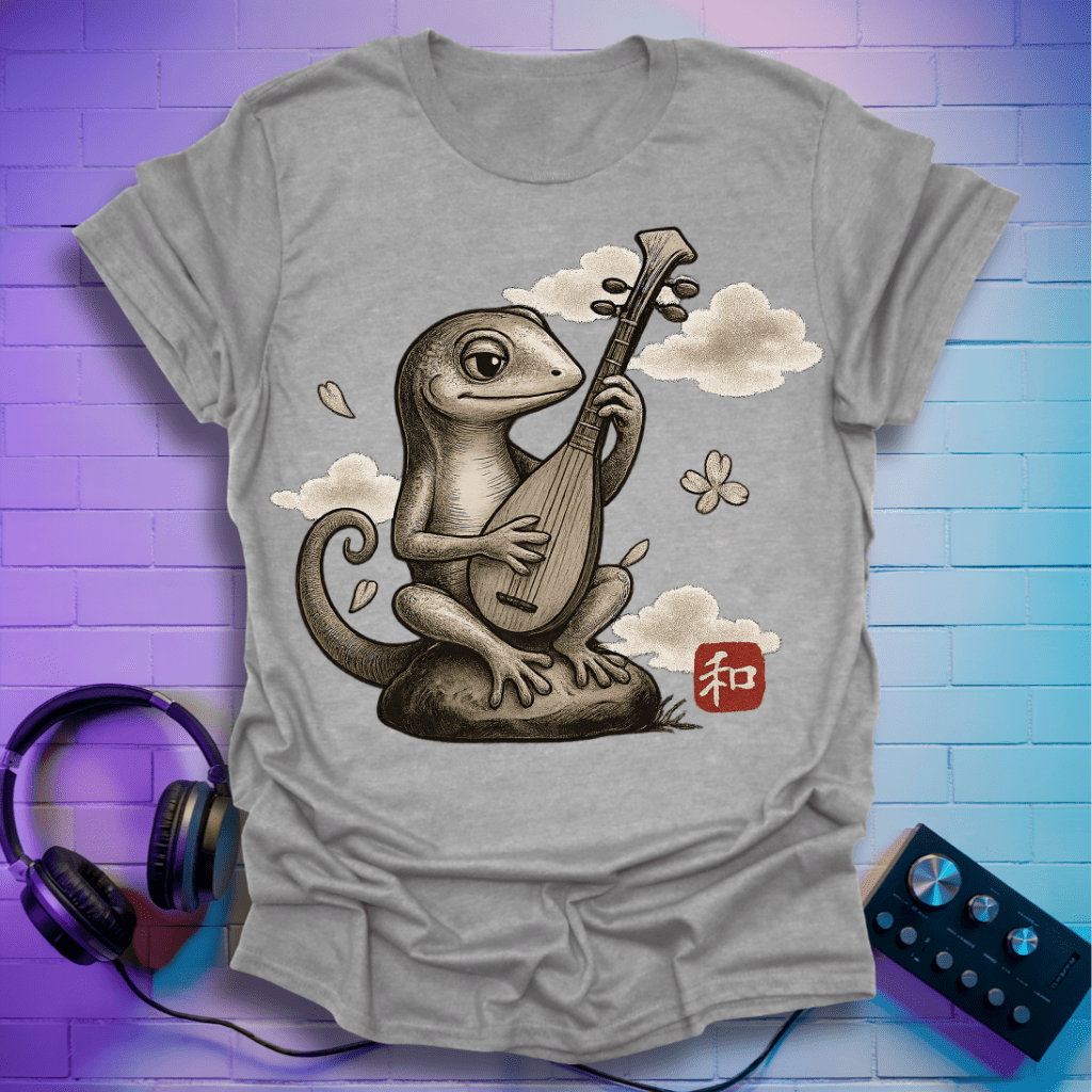 The Zen Lizard Pipa Player T-Shirt