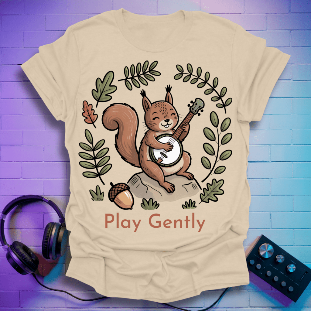 Minimalist Banjo Squirrel T-Shirt