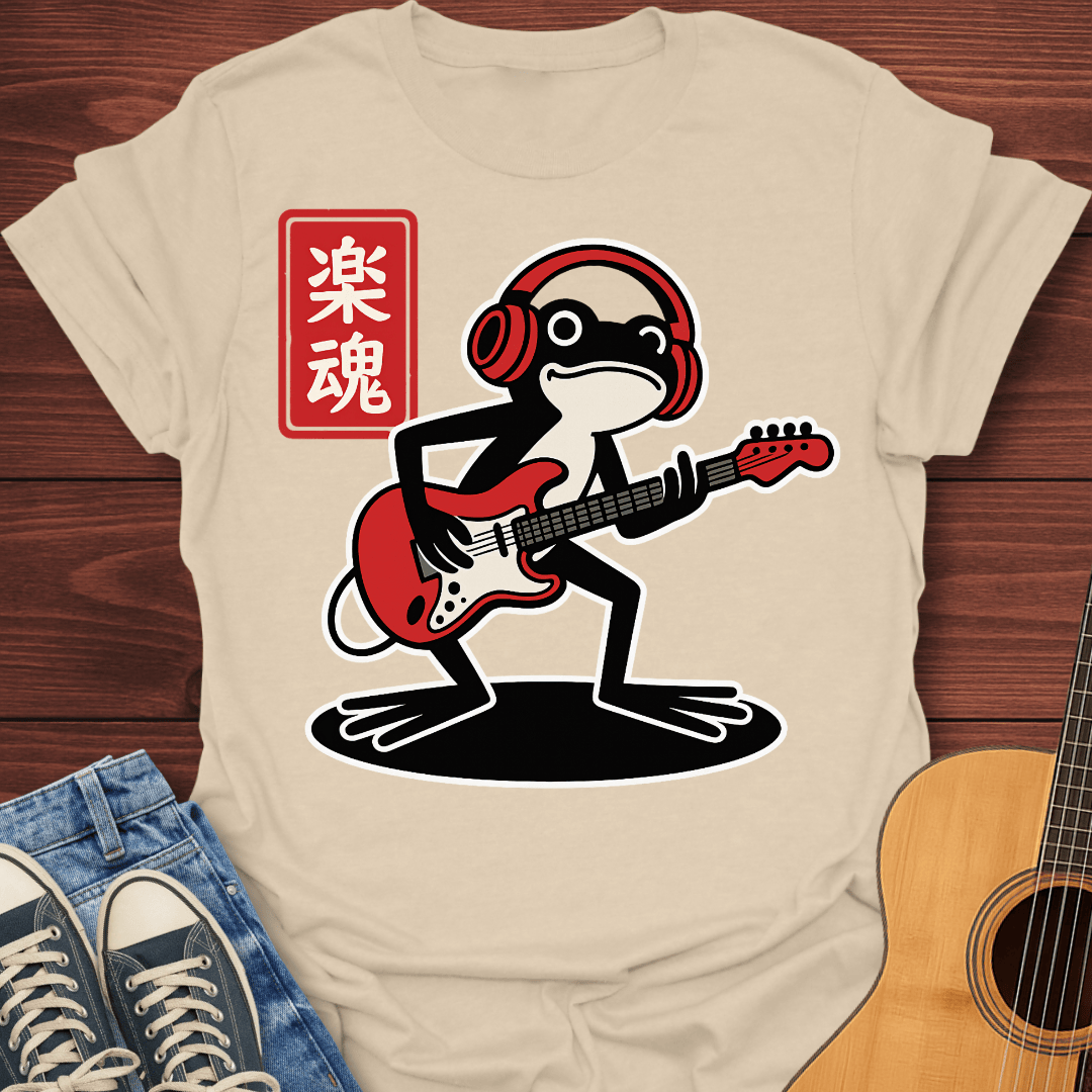 Ribbit and Roll Frog Guitar - T-Shirt