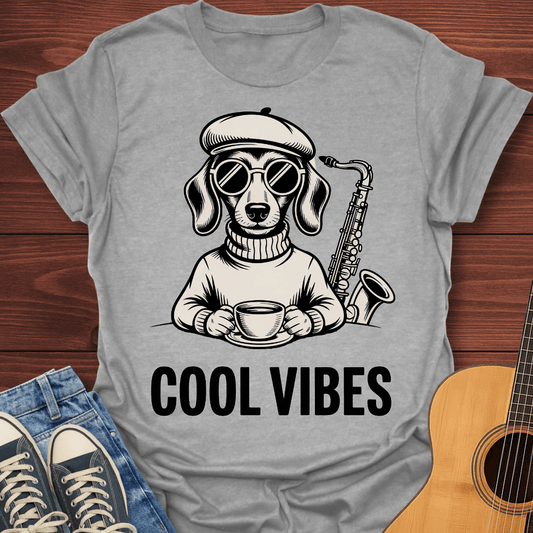 Hipster Sax Dog T-Shirt