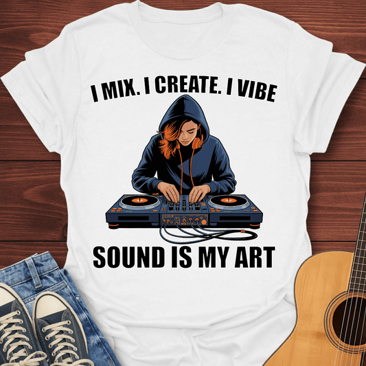 I Mix. I Create. I Vibe Ladies T-Shirt