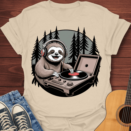 Vinyl Vibes Sloth T-Shirt