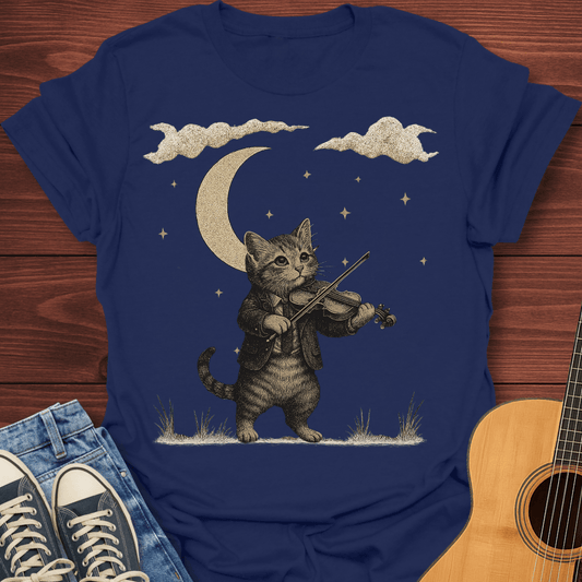 The Forest Violinist Cat T-Shirt