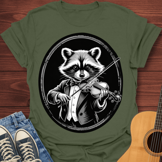 Fiddle Around Raccoon T-Shirt
