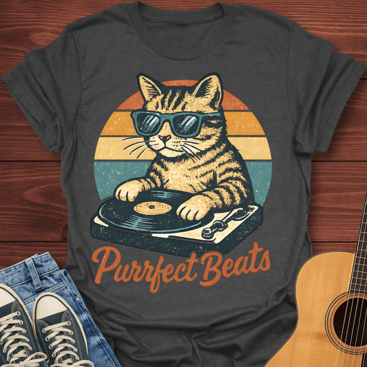 Purrfect Beats DJ Cat T-Shirt