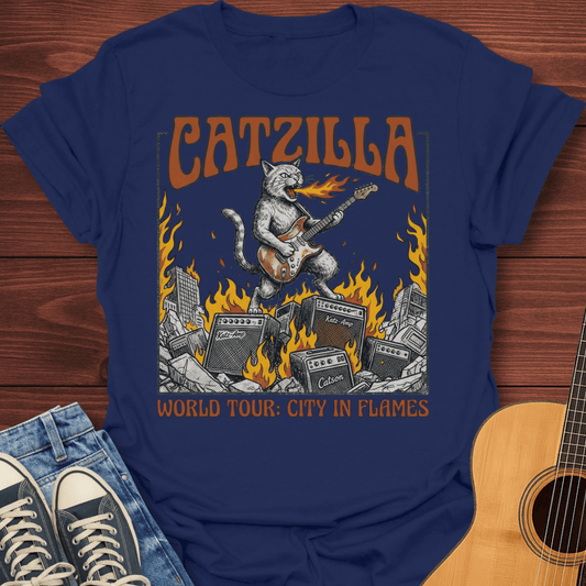 Catzilla: City in Flames T-Shirt