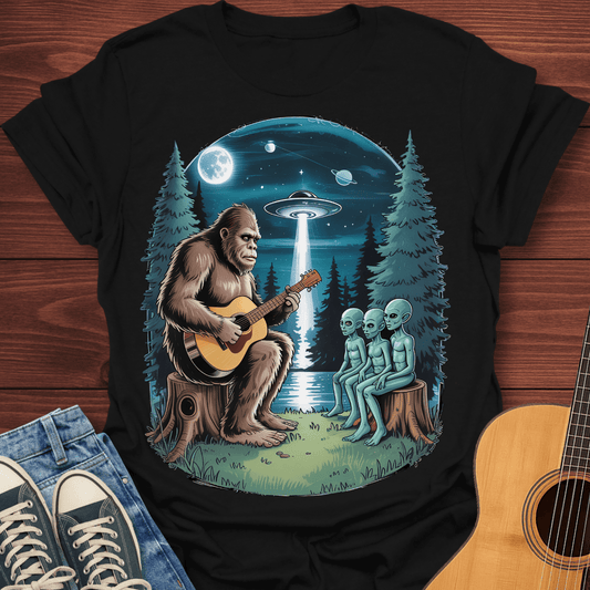 Bigfoot Serenades Aliens T-Shirt