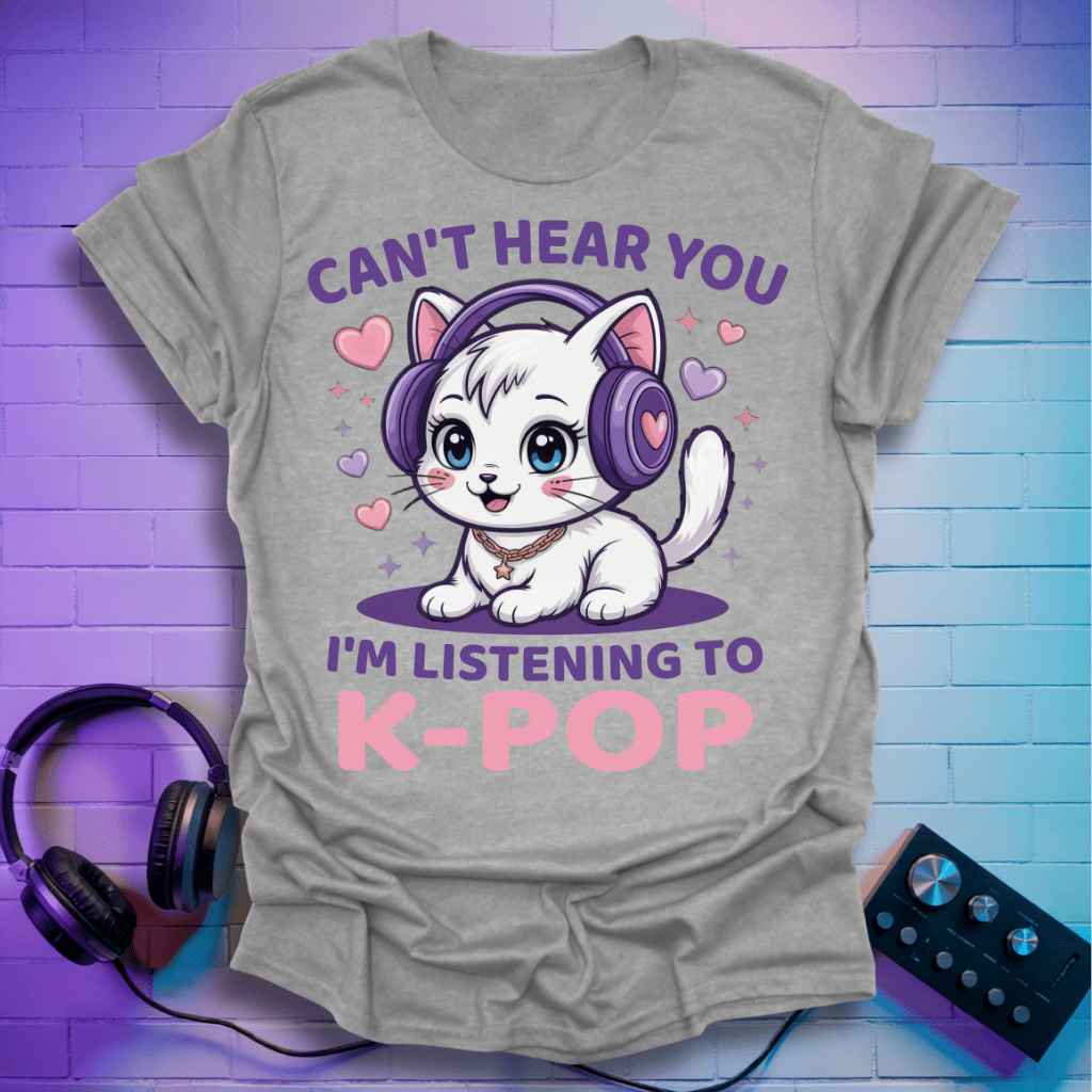 Can’t Hear You, I’m Listening to K-Pop T-Shirt