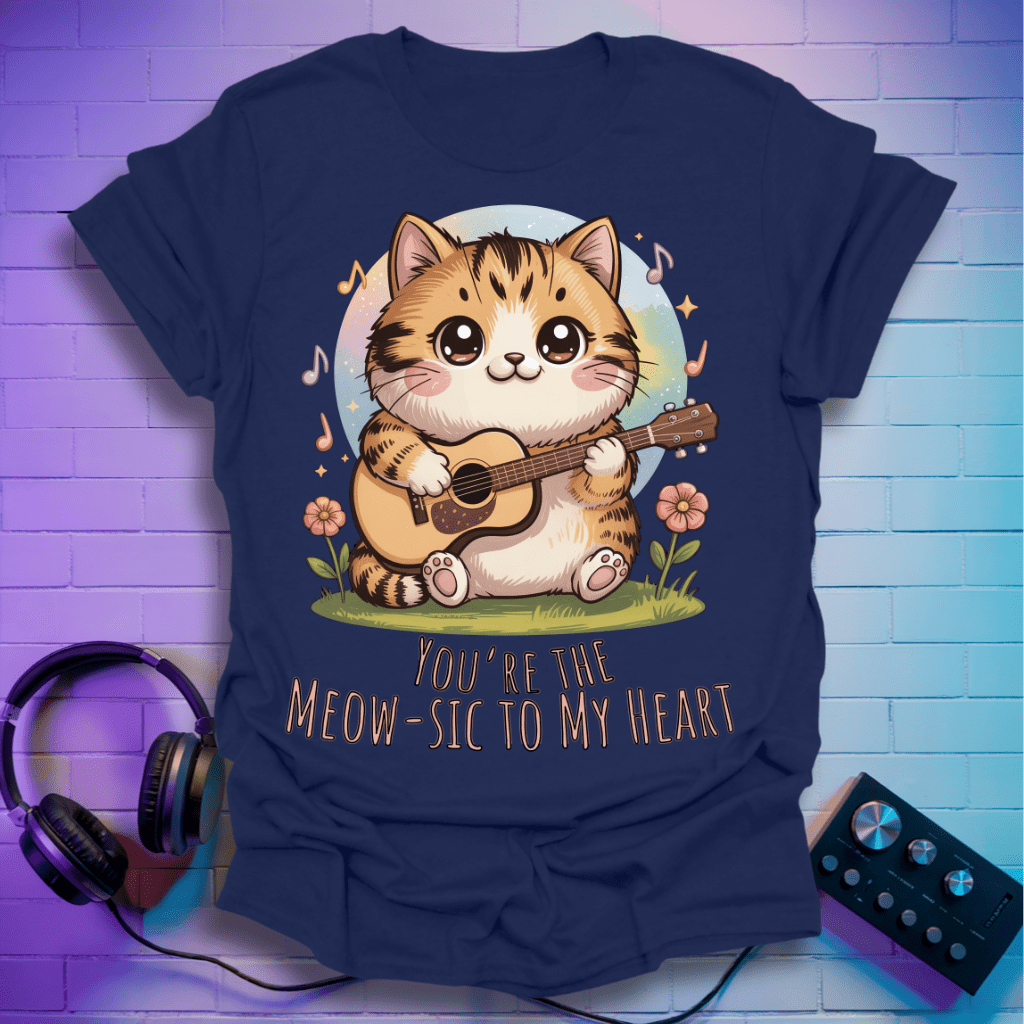 Rock ’n’ Purr Guitar Cat T-Shirt