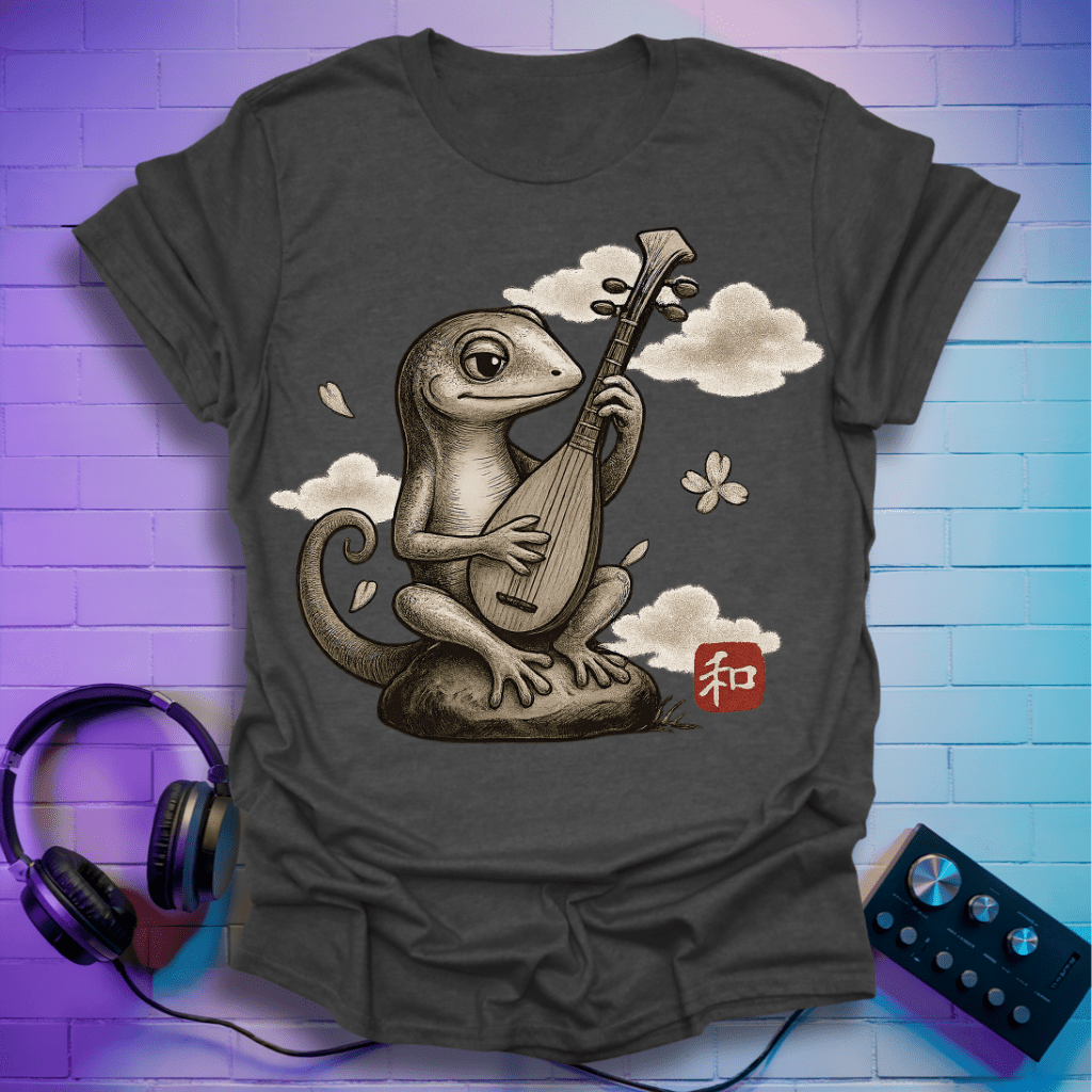 The Zen Lizard Pipa Player T-Shirt