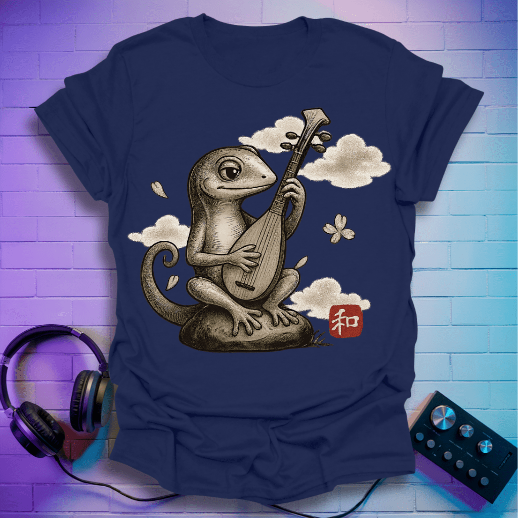 The Zen Lizard Pipa Player T-Shirt