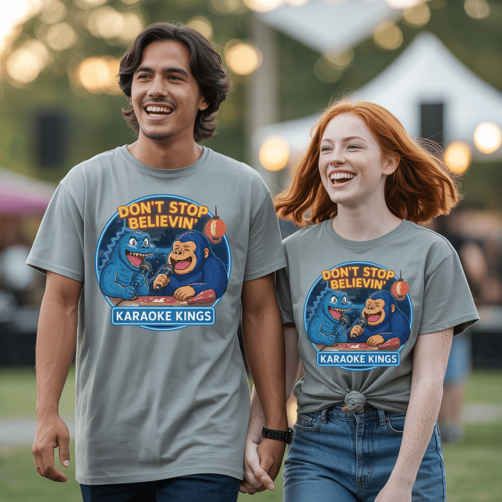 Karaoke Clash: Godzilla vs King Kong T-Shirt