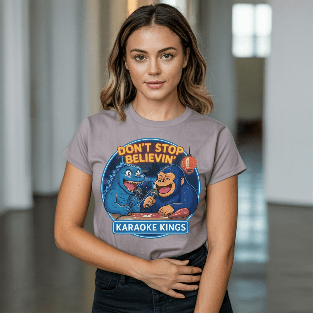 Karaoke Clash: Godzilla vs King Kong T-Shirt
