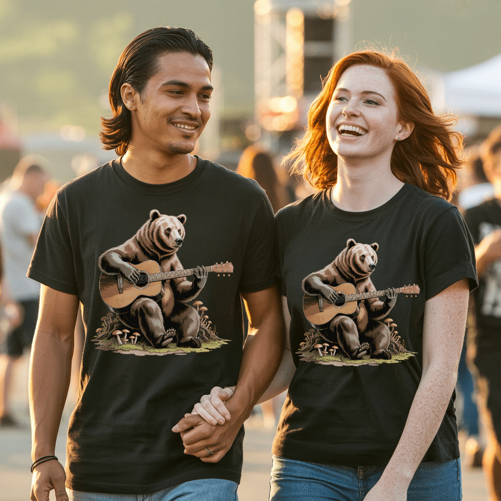 Grizzly Guitar Bear T-Shirt