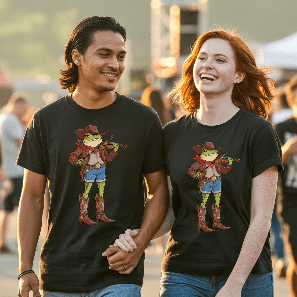 Cowboy Violin Frog T-Shirt