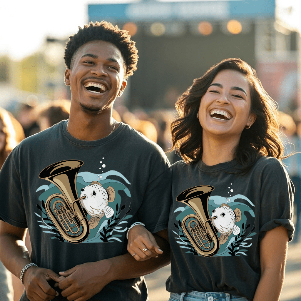 Tuba Blowfish T-Shirts
