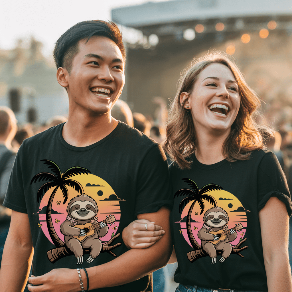 Ukulele Aloha Sloth T-Shirt