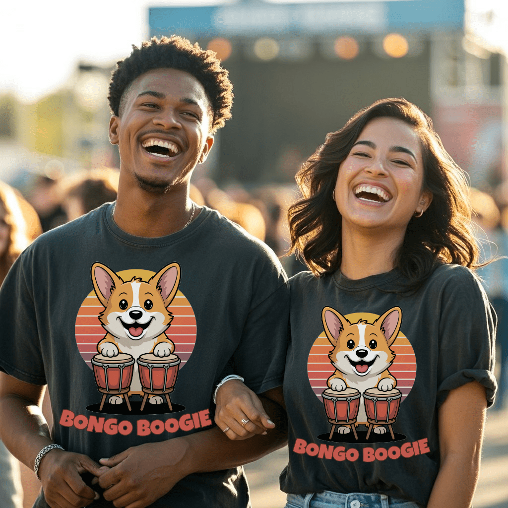 Bongo Boogie Corgi T-Shirt
