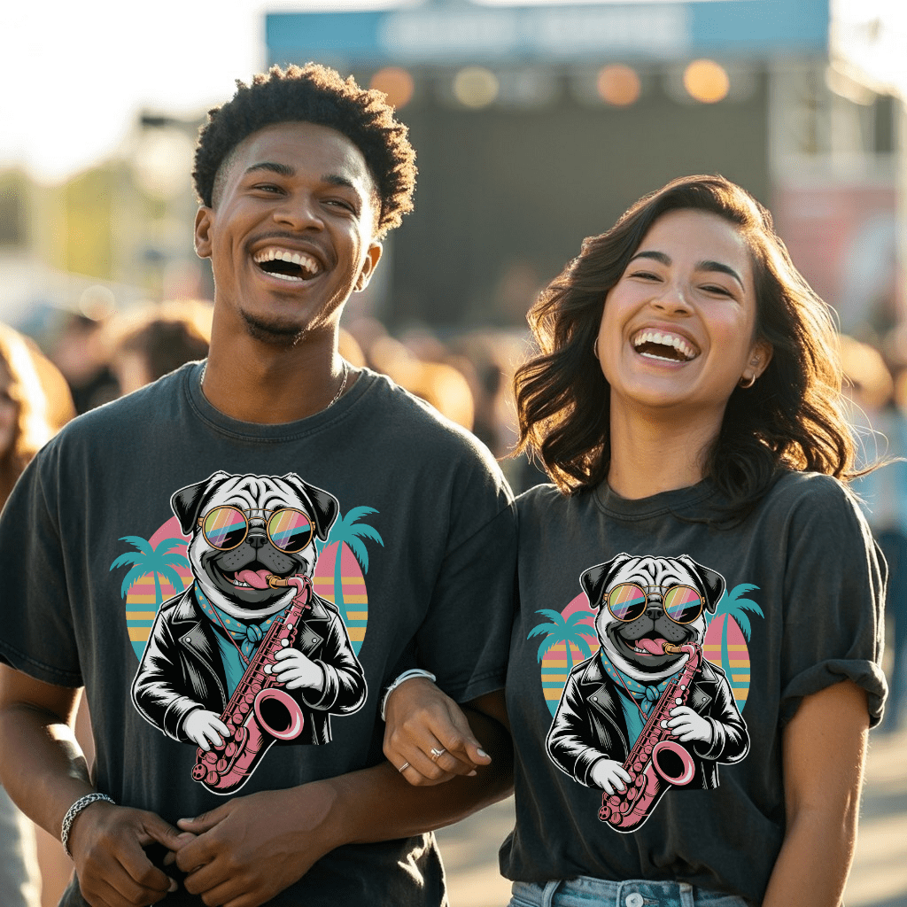 Kool Pug Sax T-Shirt