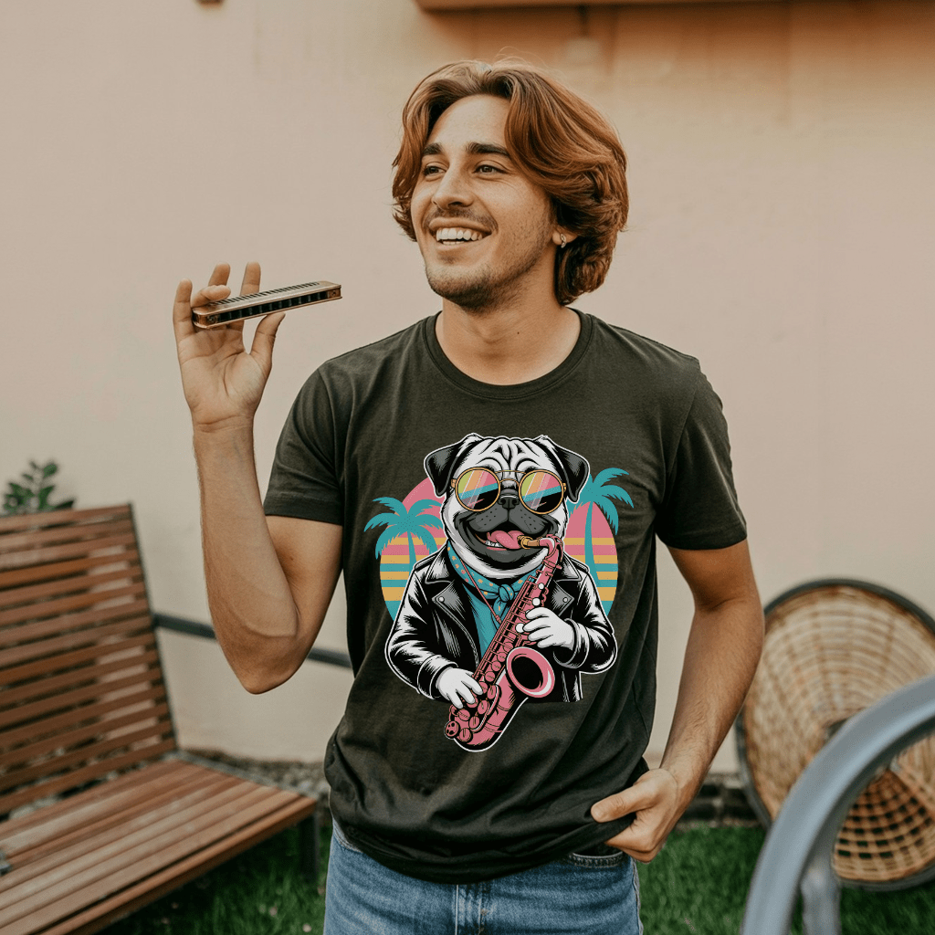 Kool Pug Sax T-Shirt