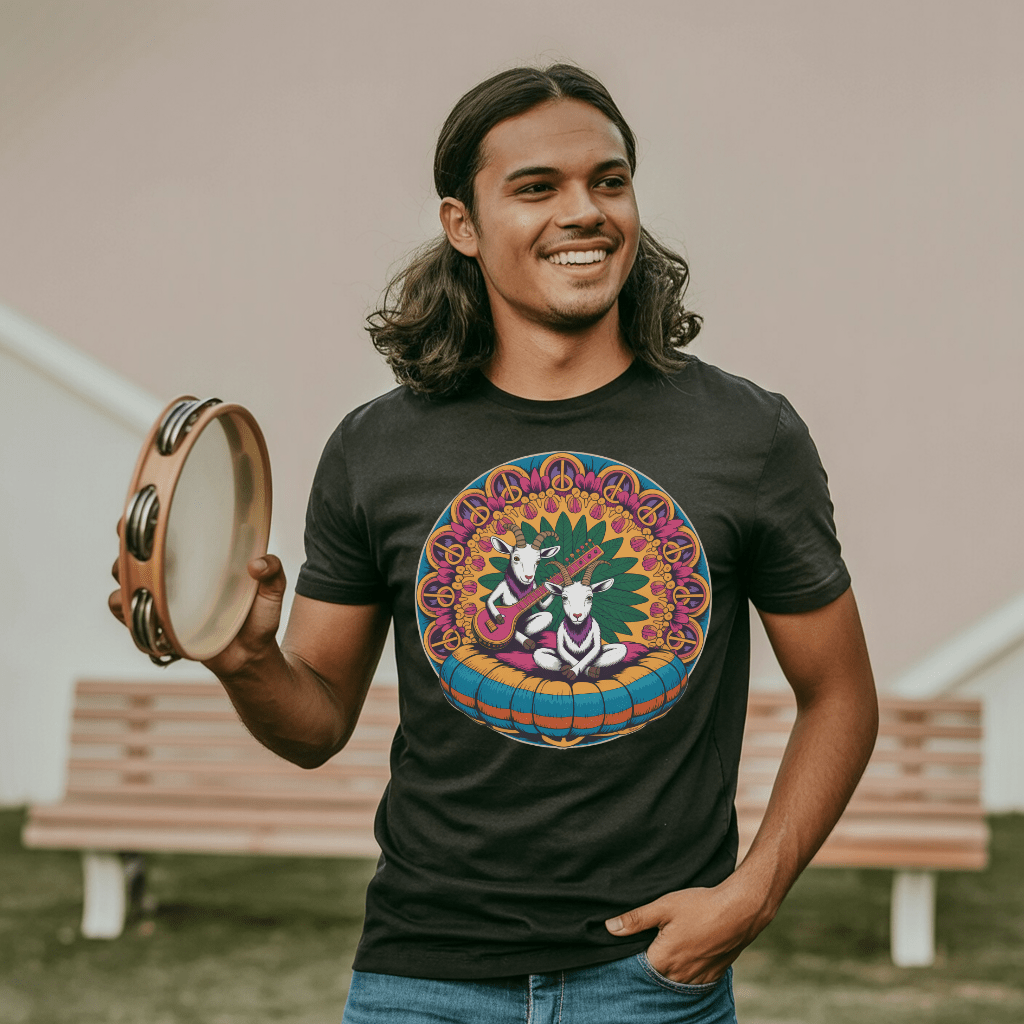 Hippie Sitar Goats T-Shirt