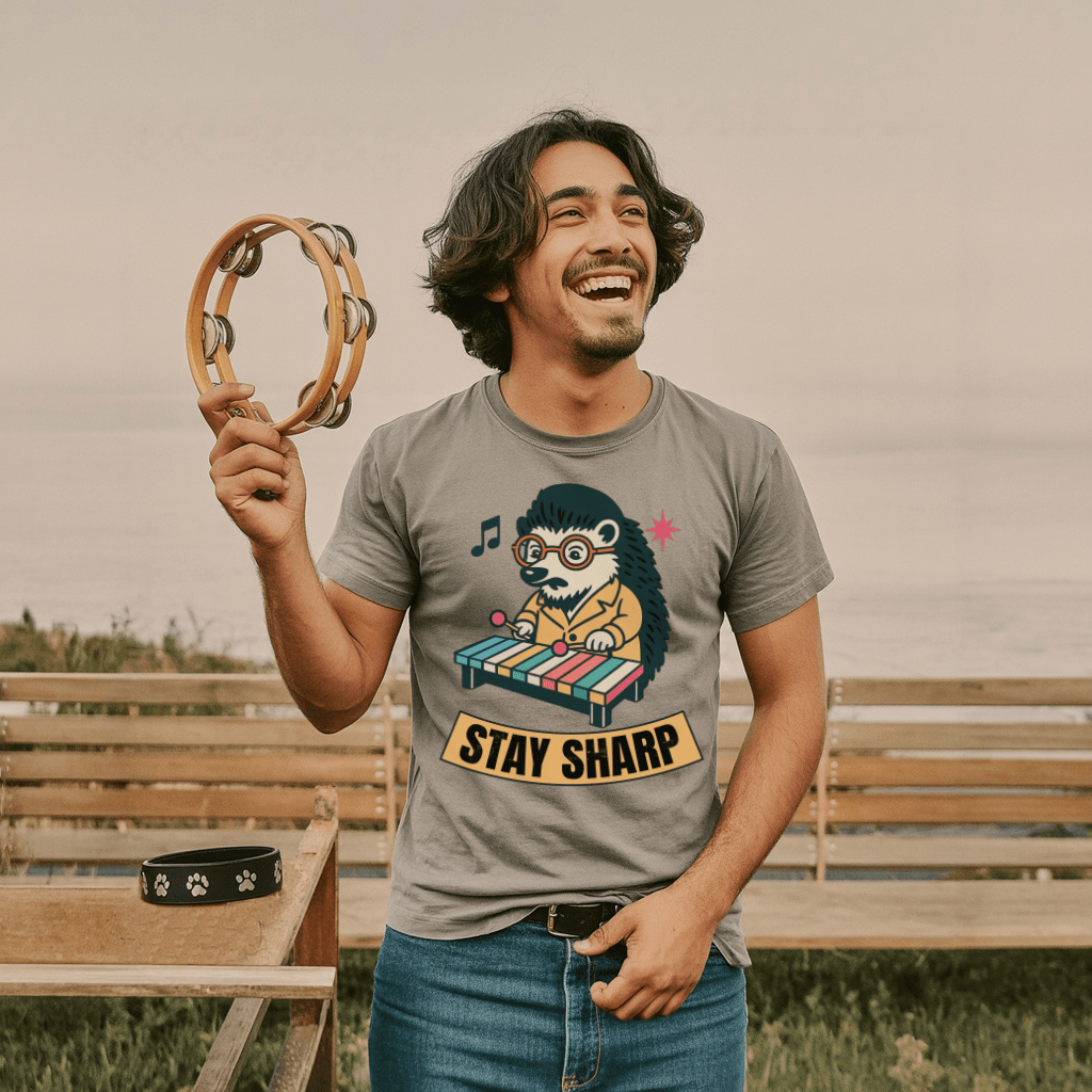 Porcupine Xylophone Beatnik T-Shirt