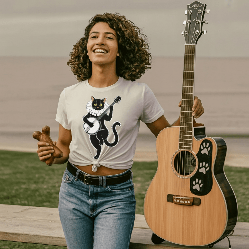 Black Cat Banjo T-Shirt
