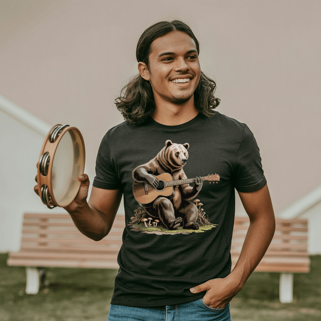 Grizzly Guitar Bear T-Shirt