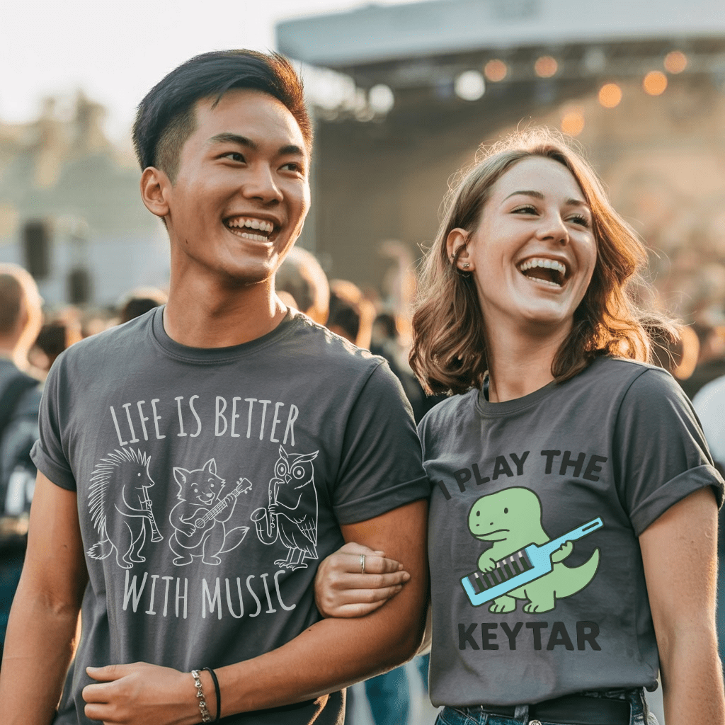 I Play the Keytar Dinosaur T-Shirt