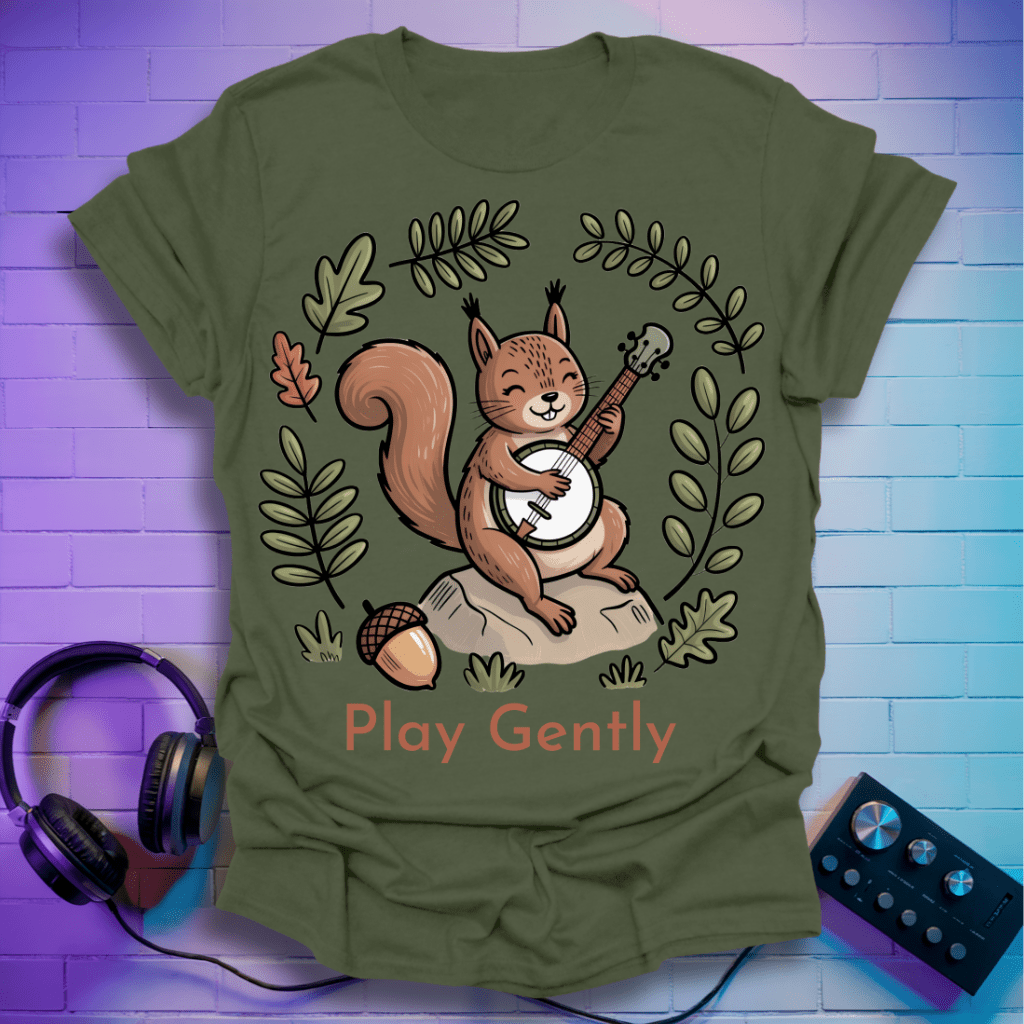 Minimalist Banjo Squirrel T-Shirt