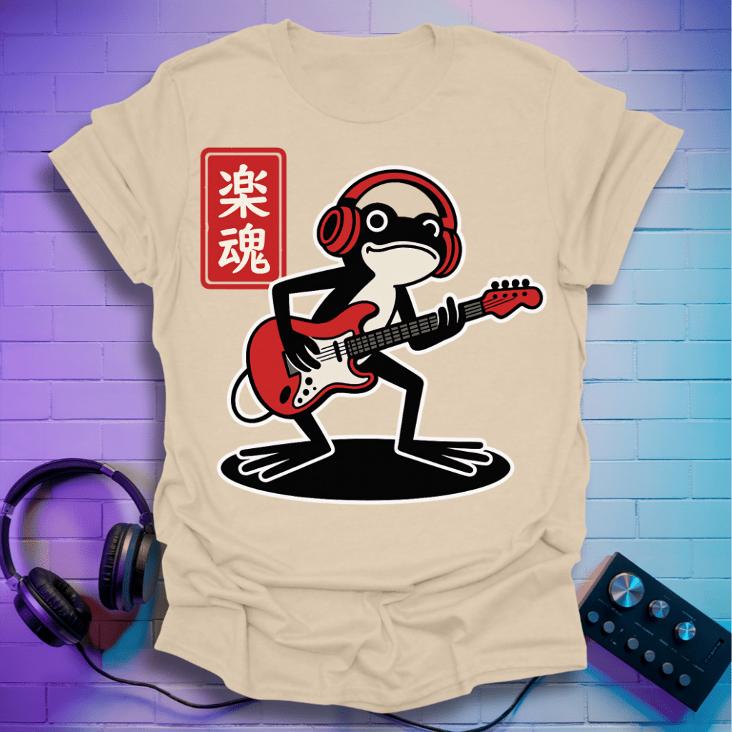 Ribbit and Roll – Frog Playing Guitar T-Shirt