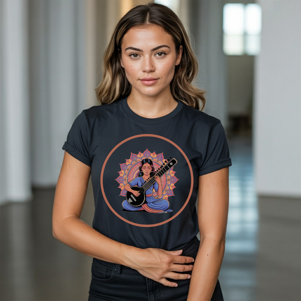Indian Sitar Woman T-Shirt