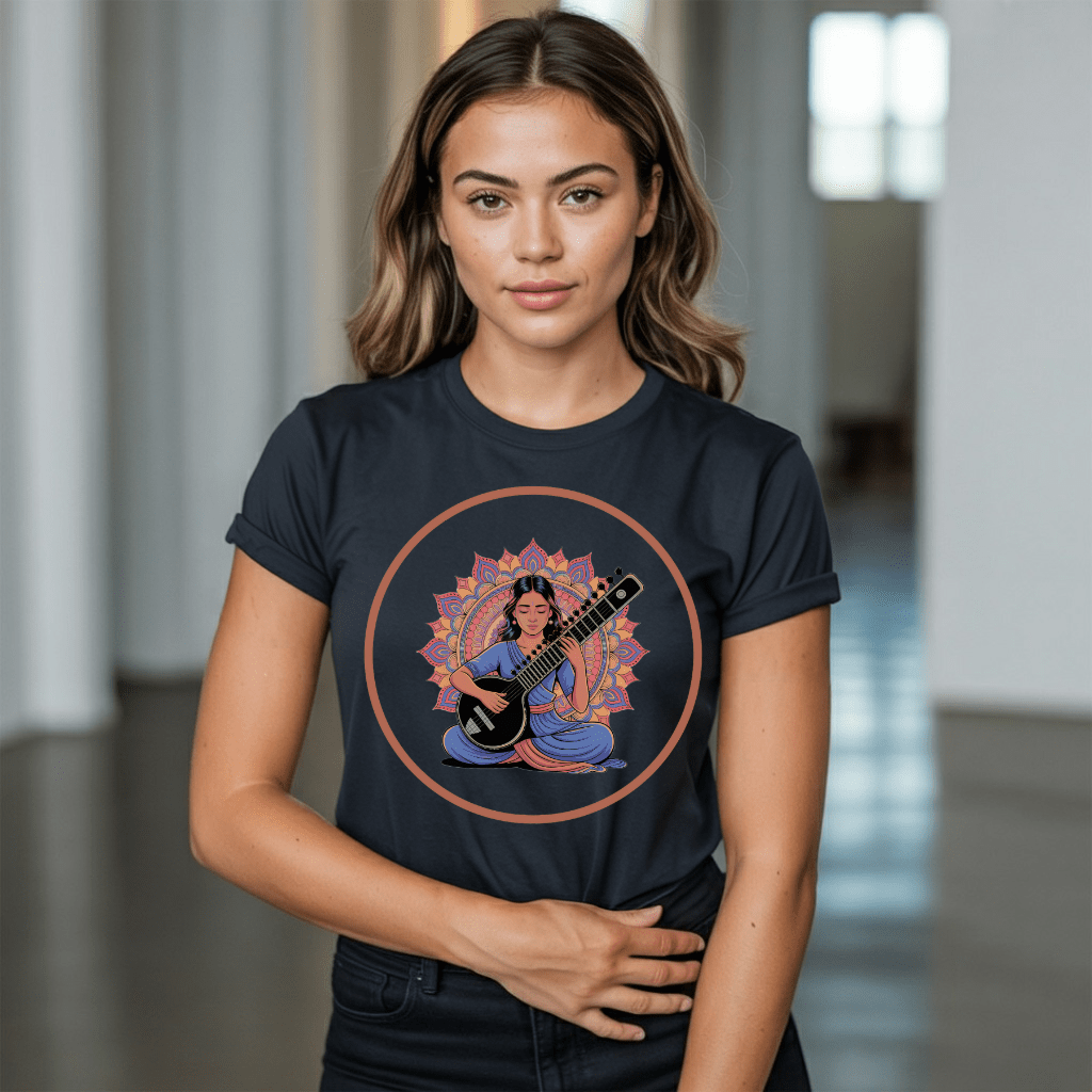 Indian Sitar Woman T-Shirt