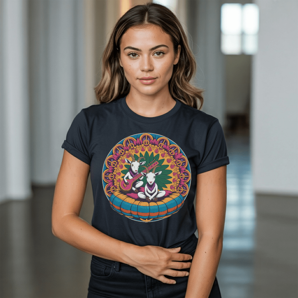 Hippie Sitar Goats T-Shirt