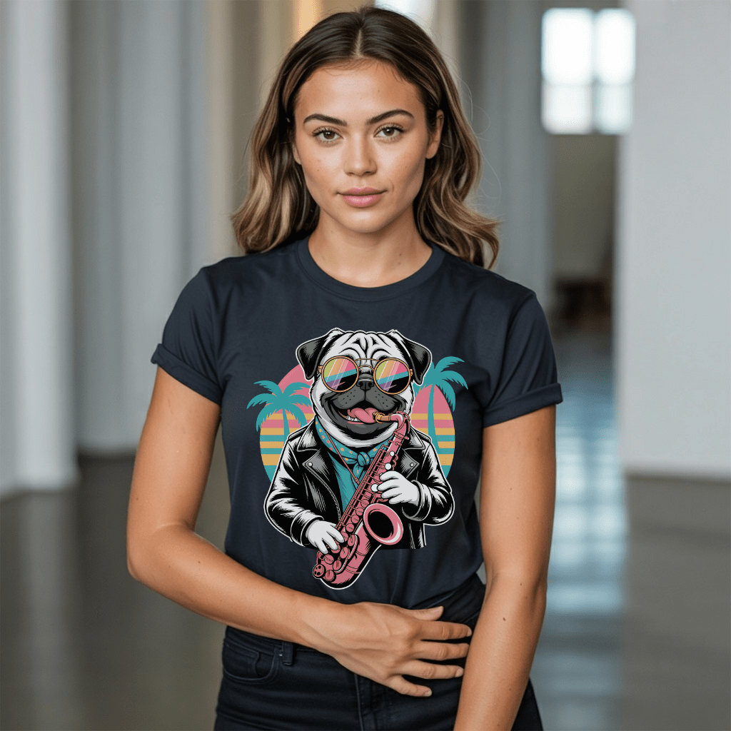 Kool Pug Sax T-Shirt