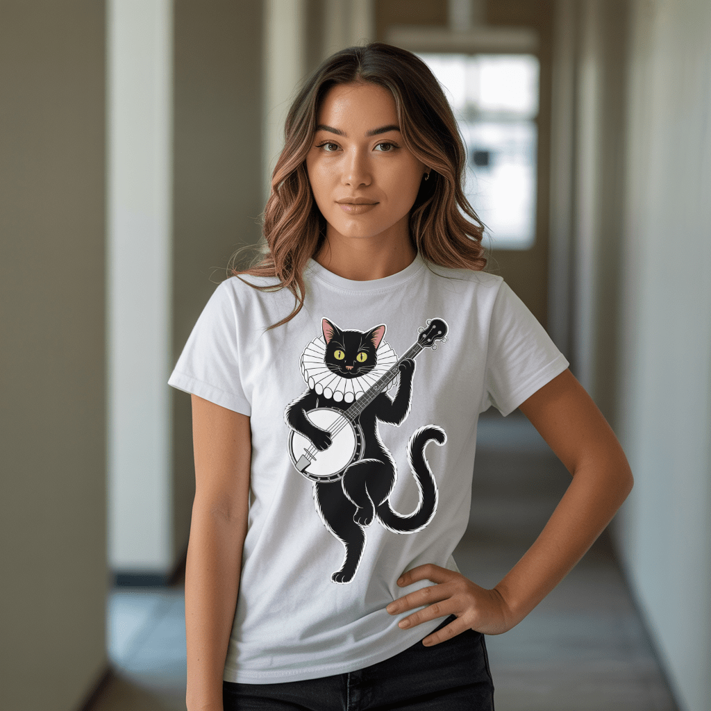 Black Cat Banjo T-Shirt