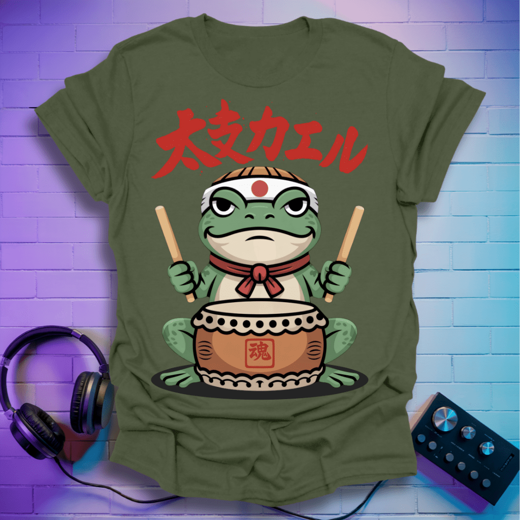 Taiko Frog – Japanese Drummer Frog T-Shirt