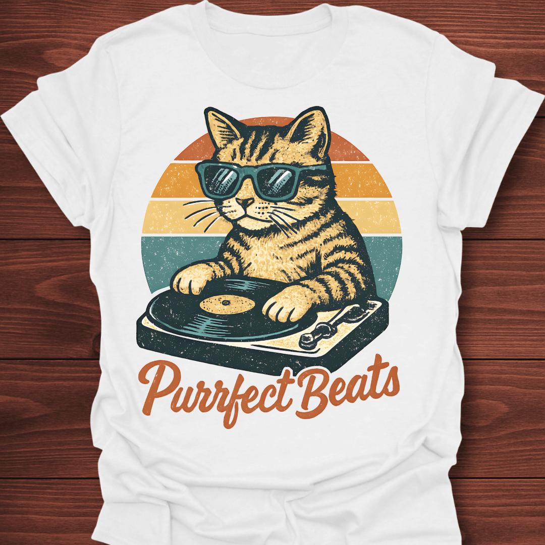 Purrfect Beats DJ Cat T-Shirt