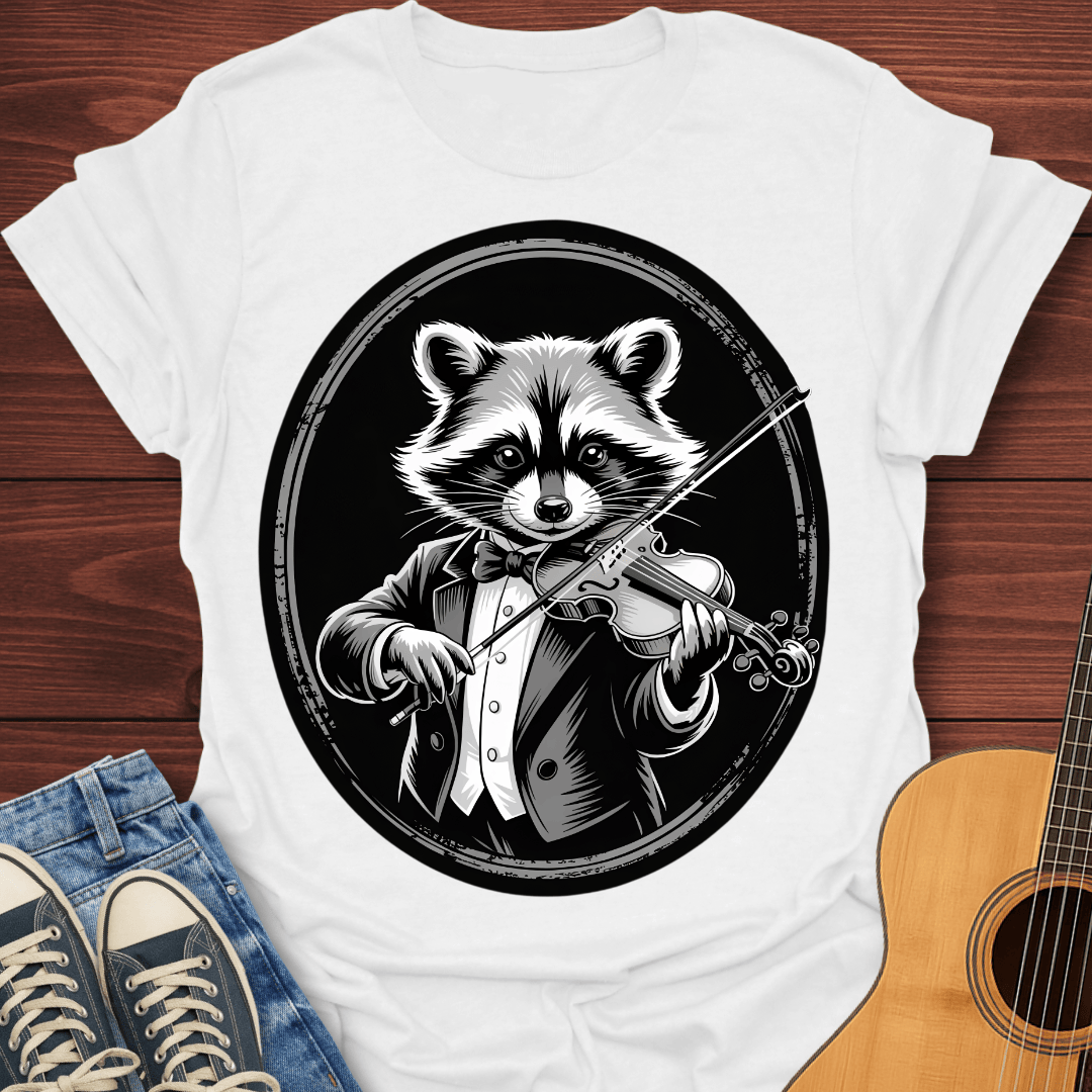 Fiddle Around Raccoon T-Shirt