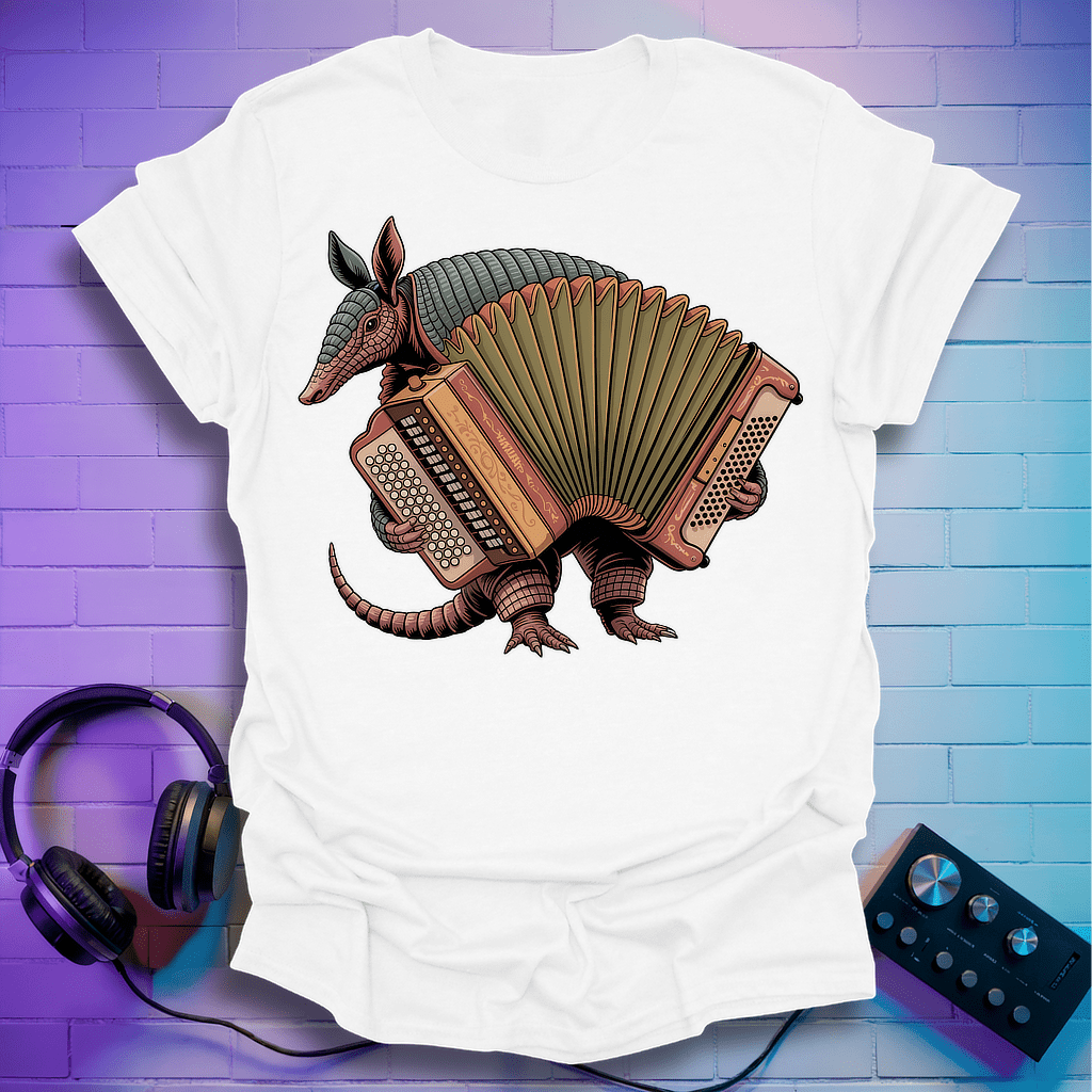 Armadillo Accordionist T-Shirt